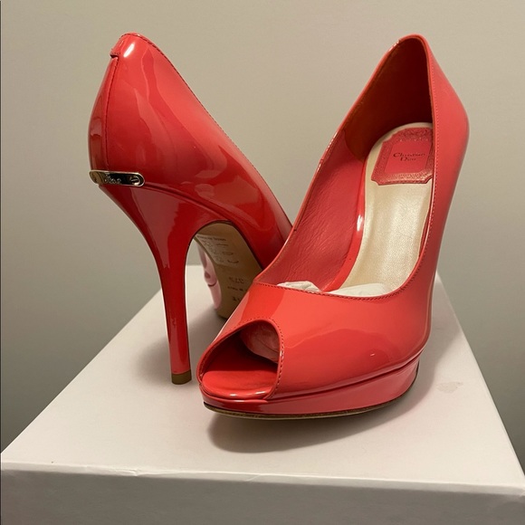 Dior Miss Dior Peep Toe Pumps Size 37.5 - Picture 6 of 7